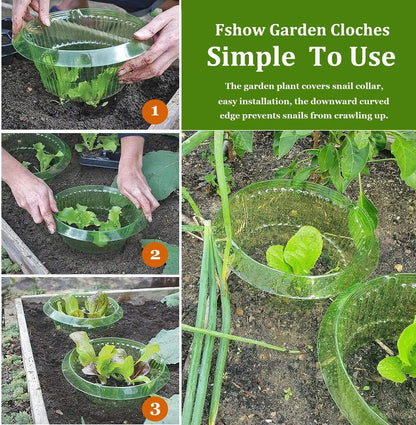 1/30pcs Plants Slug Protection Rings Green Planter Flower Pot Snail Vegetables Cover Reusable Pest Control Trapper Garden Tool
