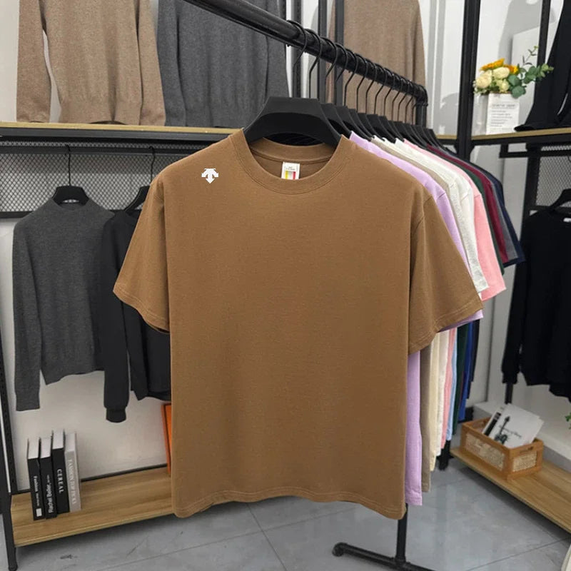 High end sports men's round neck short sleeved T-shirt brand embroidered top summer new 100% cotton comfortable casual T-shirt