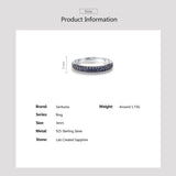 Blue Sapphire-Style Fashion Ring — view 4