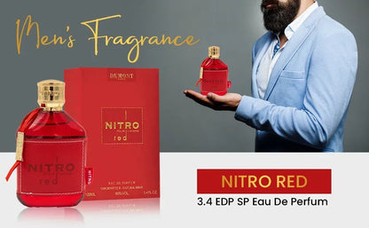 Dumont Nitro Red Intense Cologne High Appeal Unisex Fragrance Vibrant Summer Scent Anniversary Graduation Gift Luxe Mist 100ml