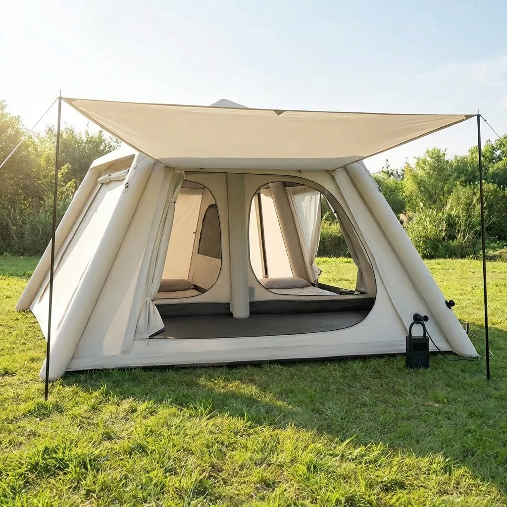 Portable Inflatable Tent Foldable Outdoor Camping Overnight Gear Thickened Waterproof for Hiking And Backyard Picnics