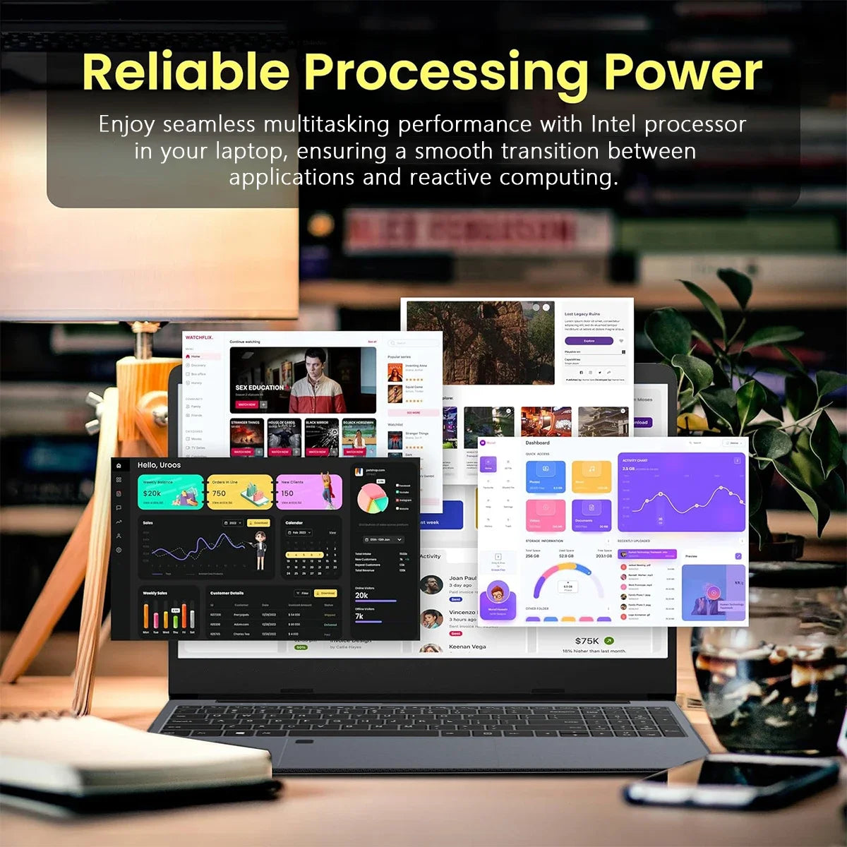 2026 New LENOU 15.6 Inch Gaming Laptop Intel Core i9-10980HK 16GB RAM 1TB  Win11 Pro High Performance Portable Gamer Notebook PC