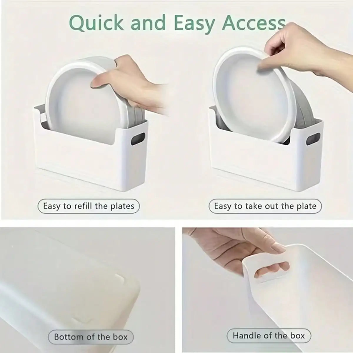 4 Pieces Space Saving Stackable Plastic Plate Organizer Practical Kitchen Dish Storage Rack Household Tableware Sorting Holder F