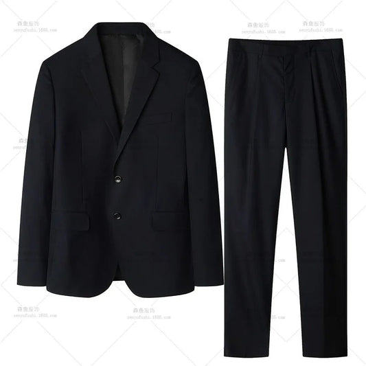 High-quality Men's Fashionable Spring-autumn Formal Dress, Best Man Suit, Suit Set for Men, Two-piece Set for Work