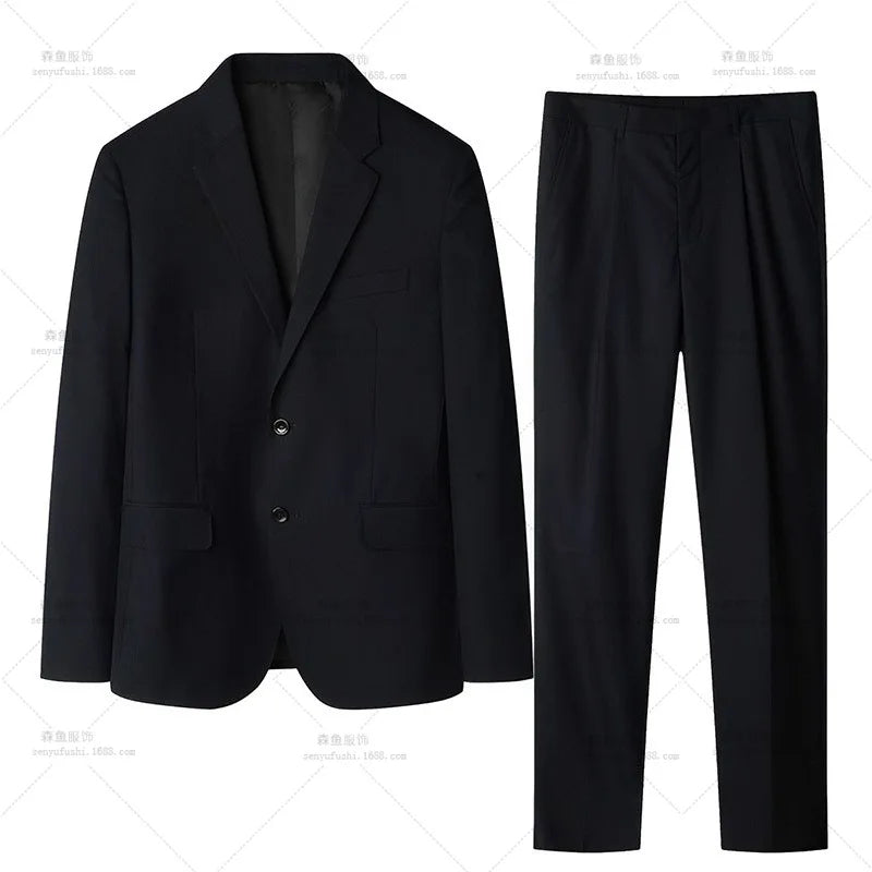 High-quality Men's Fashionable Spring-autumn Formal Dress, Best Man Suit, Suit Set for Men, Two-piece Set for Work