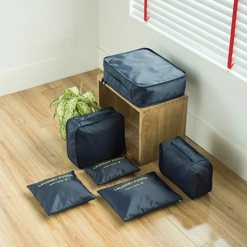 6/8Pcs Set Travel Bag Organizer Clothes Luggage Travel Organizer Blanket Shoes Organizers Bag Suitcase Pouch Packing Cubes