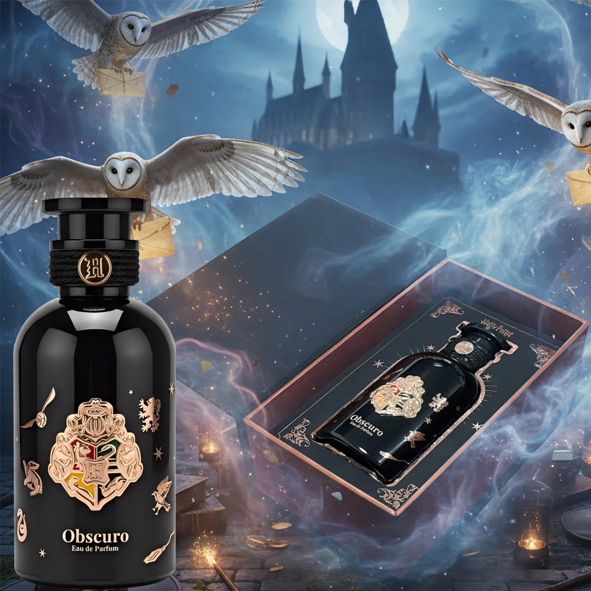 Miniso Harry Potter Obscuro Eau de Parfum 100ml, Floral Spicy Scent with Saffron, Amber, Vanilla, Clean, Vegan, Cruelty-Free, Unigue Single Item Floral Scents Perfume for Women's Fragrance Enthusiasts
