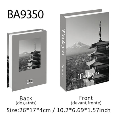 Open Luxury Fake Book Storage Box Home Decor Fashion Paris Decorative Books Interior Decoration Coffee Table Bedroom Ornaments