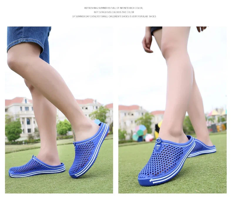 Comfortable Men Pool Sandals Summer Outdoor Beach Shoes Men Slip on Garden Clogs Casual Water Shower Slippers Unisex