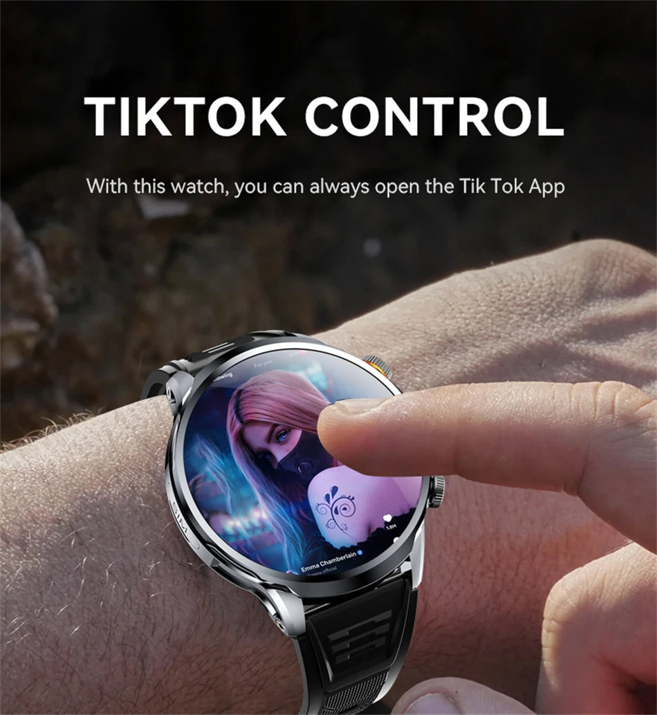5G/4G Smart Watch 1.95 inch AMOLED 1880mah Battery 16GB+256GB RAM 800W Camera GPS WIFI Google APP Download Heart Rate Smartwatch