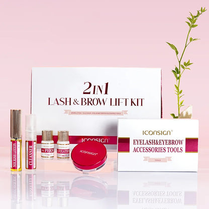 Dropshipping 2IN1  Eyelash Lifting Kit Fast Perming LASH & BROW Liftng Kit  Lasting 6-8 Weeks Mascara  Enhancer Makeup Tools