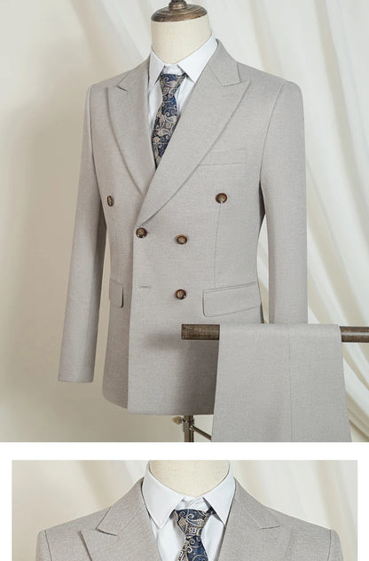 ST Cassy Elegant Man Suit 2 piece set Modern Wedding Party outfit Suits for Men Stylish Business office suit banquet attire
