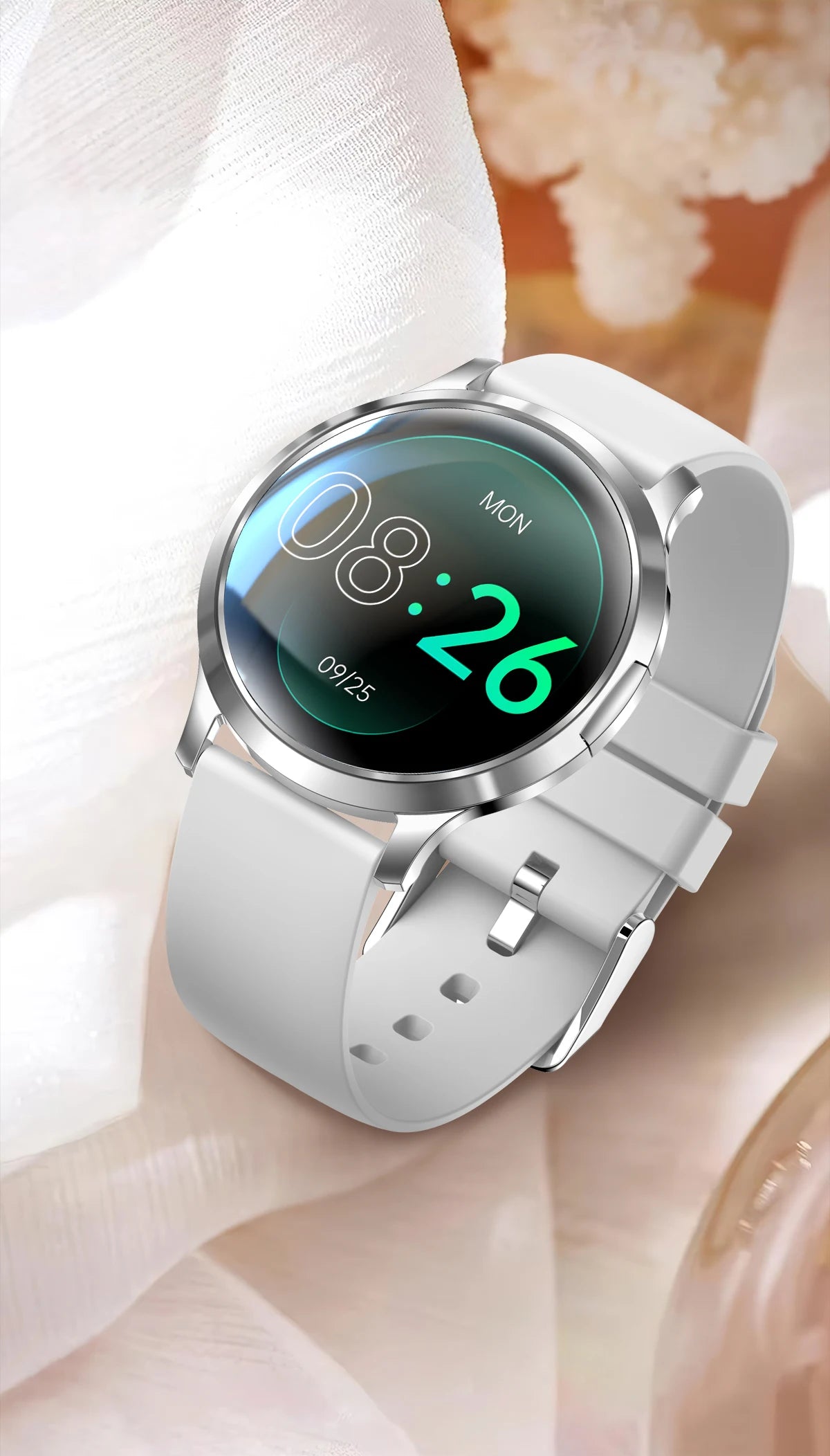 2026New Ultra-thin Women Smart Watch HD AMOLED Full Touch Screen Bluetooth Call Blood Pressure IP68 Waterproof NFC 7.3mm bracele
