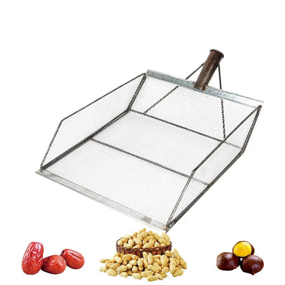 Garden Sifter for Soil Sturdy Stainless Steel Soil Sieve with Easy Grip Handle Ergonomic Portable Farm Shovel Multifunctional