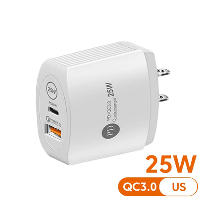 Olaf PD 25W USB C Charger Phone Charger Fast Charging Type C Charger Quick charge 3.0 Adapter For iPhone Xiaomi Huawei Samsung