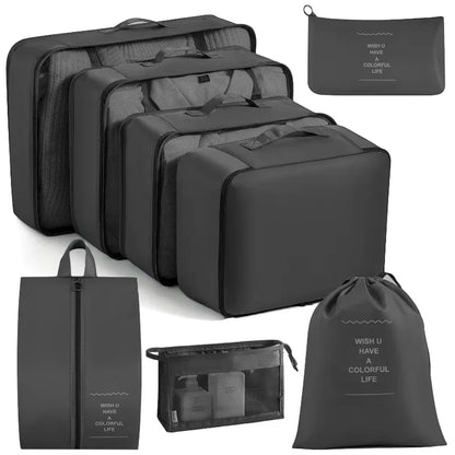 6/8Pcs Set Travel Bag Organizer Clothes Luggage Travel Organizer Blanket Shoes Organizers Bag Suitcase Pouch Packing Cubes