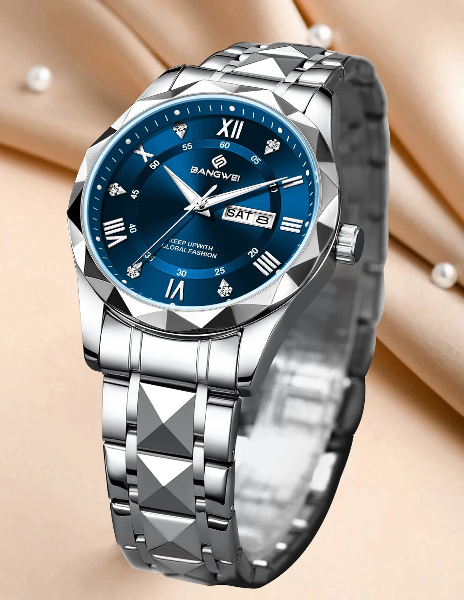 BANGWEI Woman Watch Luxury Elagant Classic Fashion ClockBusiness Casual Date Stainless Waterproof Luminous Quartz Ladies Watches