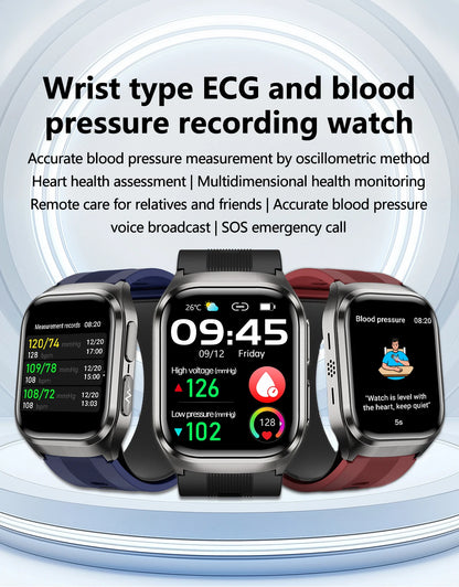 2026 New Upgrade AI Diagnostic  Airbag  Precise Blood Pressure Health SmartWatch Uric Acid ECG Blood lipids Smartwatch Men Women