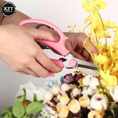 Stainless Steel Garden Scissors Floral Shears Professional Flower Scissor Comfortable Grip Handle Pruning Shear New