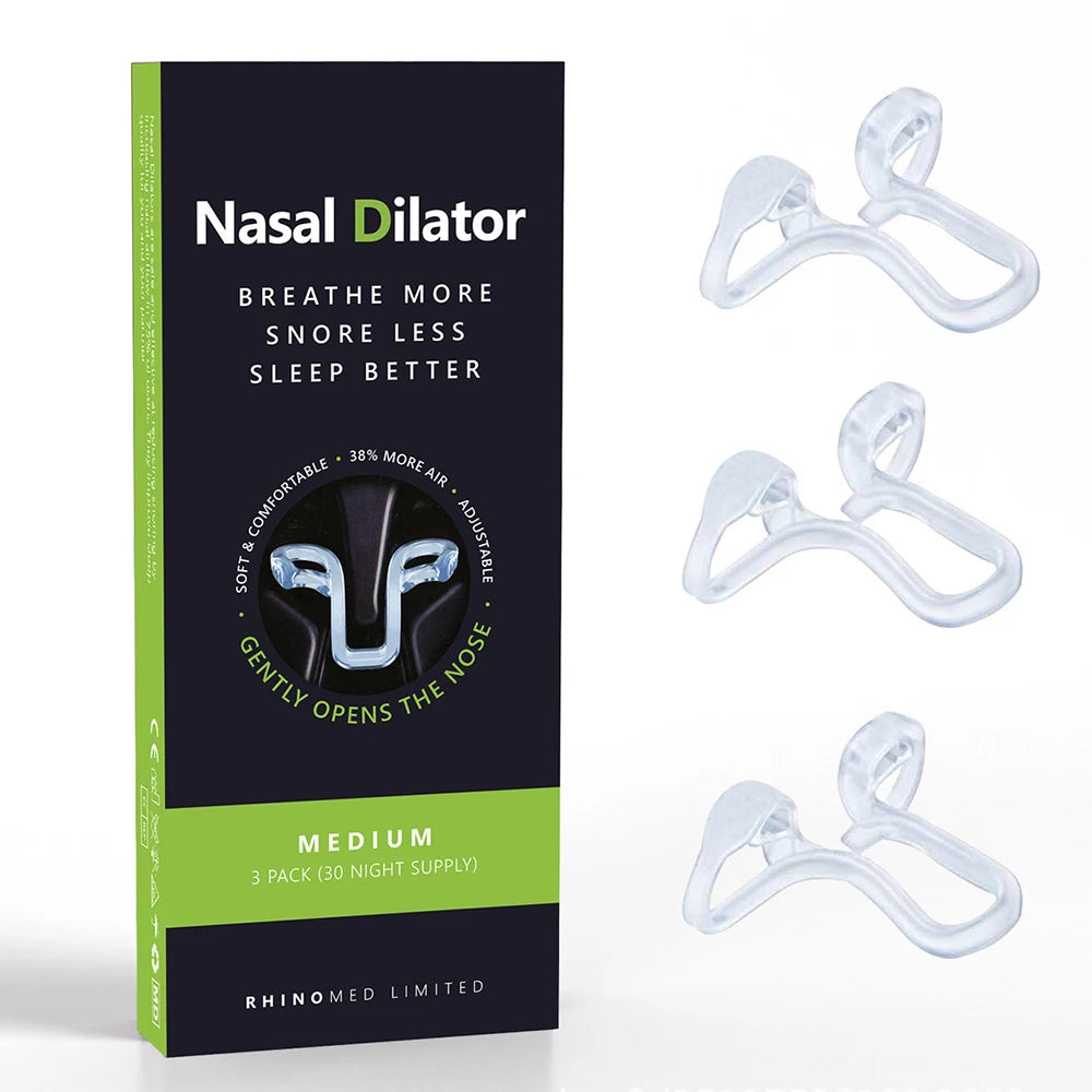 Silicone Anti Snoring Nose Clip Elastic Nasal Dilator for Better Sleep Improved Airflow Travel Home Use Comfort