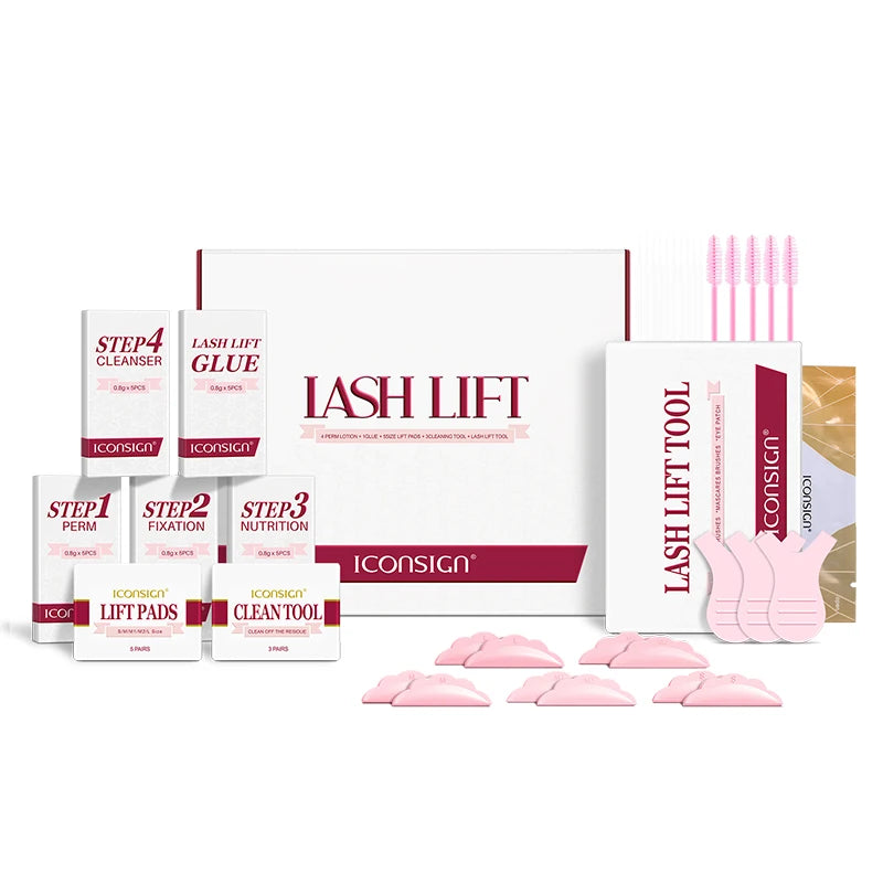New ICONSIGN Upgrade Eyelash Lifting Sachets Set Lash Lift Kit Independent Pouch 5-8 Mins Fast Eyelash Perm Eye Lash Makeup Tool