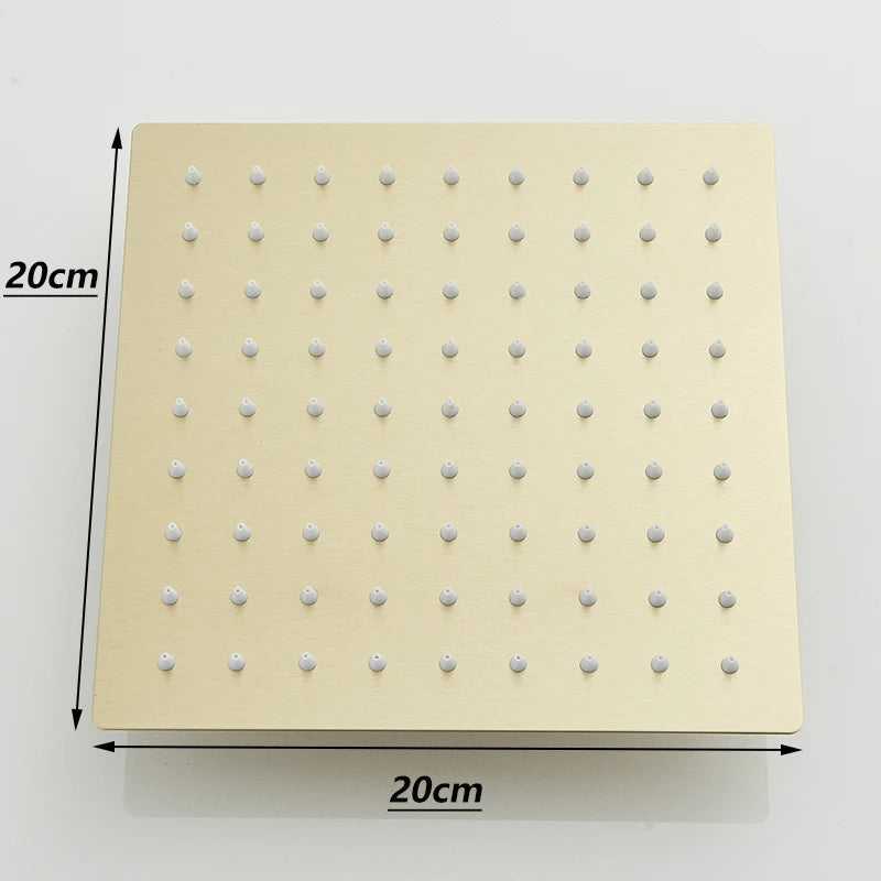 SHBSHAIMY Square/Rotundity Rainfall Bathroom Shower Head Accessories Brass Ceiling Mounted Bathtub Shower Head