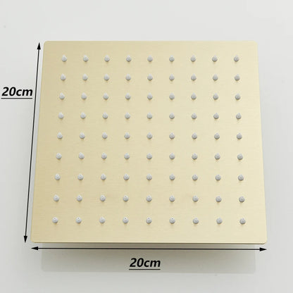 SHBSHAIMY Square/Rotundity Rainfall Bathroom Shower Head Accessories Brass Ceiling Mounted Bathtub Shower Head