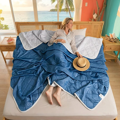 Multi-size Cooling Thin Quilt – Breathable Lightweight Ice Silk Quilt, Ultra Soft Thin Quilt for Hot Weather & Airy Bedrooms, Summer Essential.