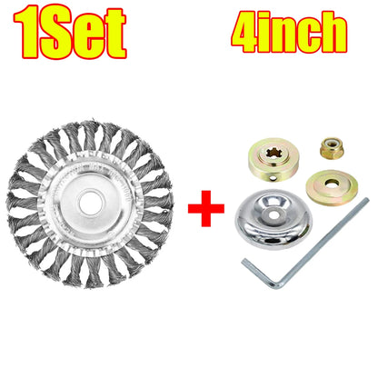 10/6/4inch Wire Brush Trimmer Weed Cutter Head Grass Moss Steel Wire Grass Trimmer Head For Garden Lawnmover Cutter Tools