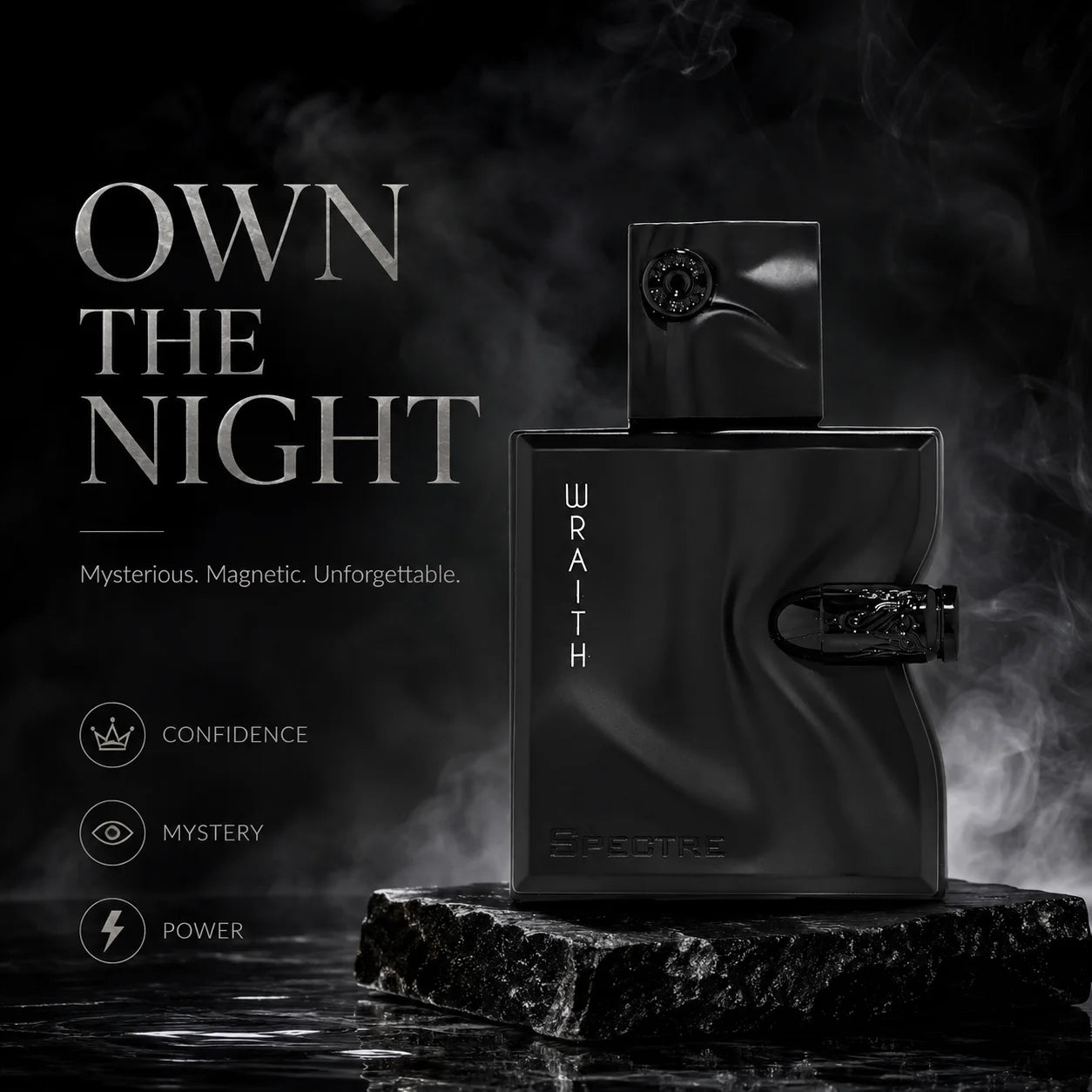 Sculpted Black Bottle Men Eau de Parfum 100ml Glossy Finish Woody Long Lasting Fragrance Luxury Gift Perfume for Male Evening Party Cologne Spray
