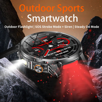 2026 New  Outdoor Smart Watch 1.85inch AMOLED 1000mAh Large Battery 5ATM Waterproof Voice Call Sports Men Fitness Bracelet