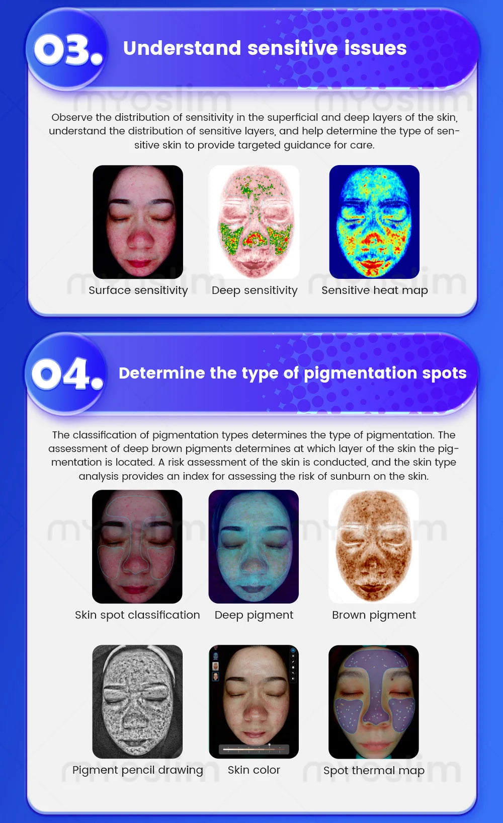 AI Hair Analysis 3D Facial Skin Analyzer Machine 15.6/21.5 Inch 8 Light Spectrum Skin Analysis Scanner For Business Beauty Care