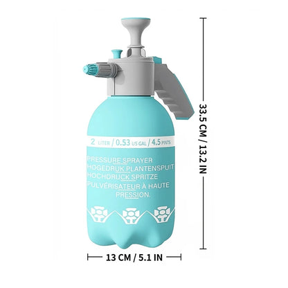 2L Hand Pressure Water Sprayer Portable Garden Pump Sprayer Weeds Pest Spray Bottle Plants Sprinkler Car Wash Spray Watering Can