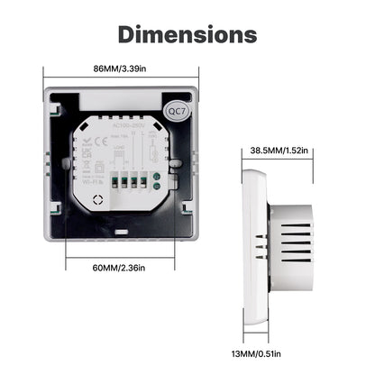 MOES Tuya WiFi Smart Thermostat Programmable Temperature Controller Water Boiler Electric Heating Work With Alexa Google Home