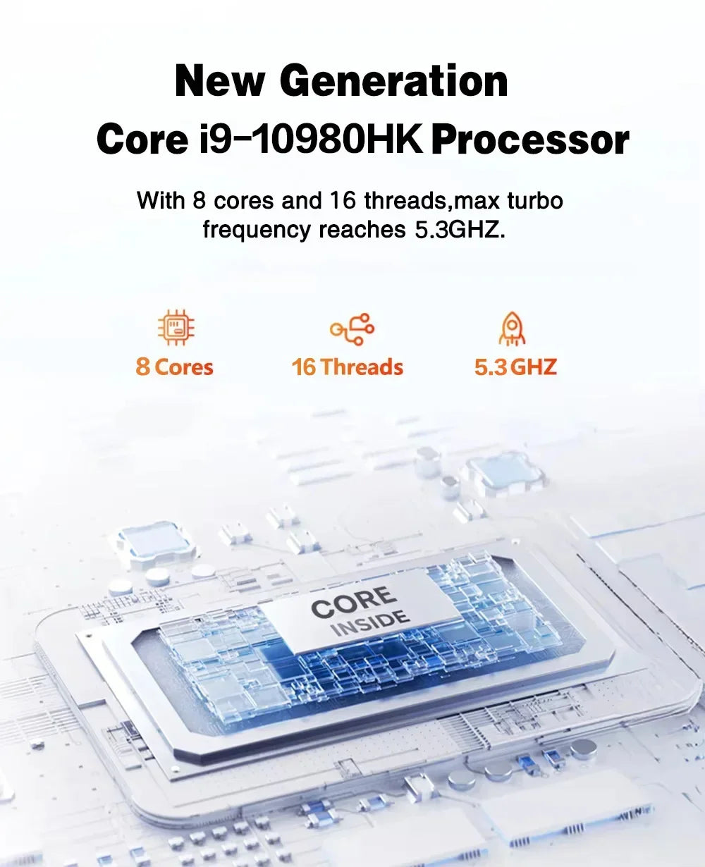 Mini PC Laptop Win11 Pro Core i9-8950HK 32GB RAM 1TB/2TB SSD WiFi6 BT5.2 4K HD Home & Gaming 3-Year Warranty