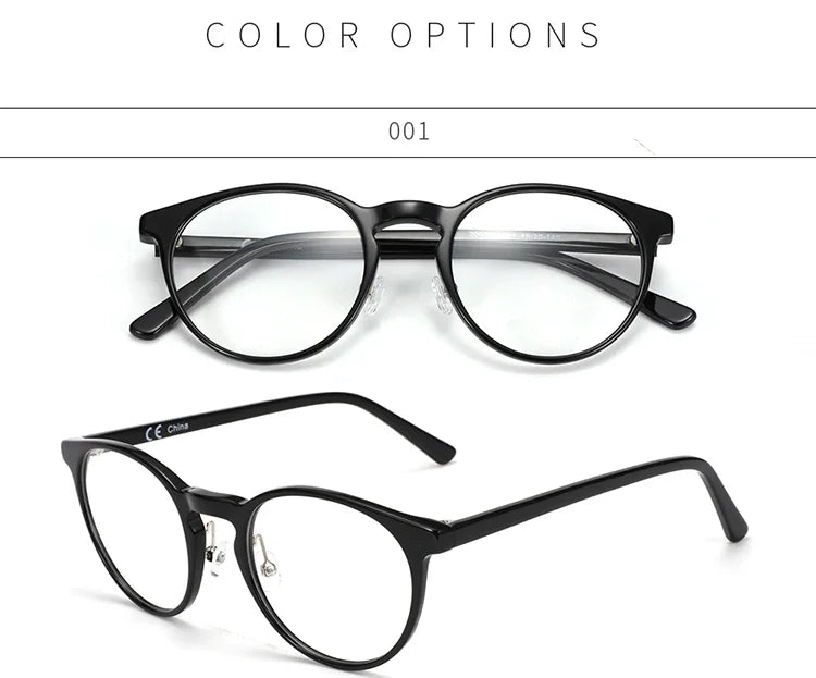 ZENOTTIC (XS Size) Handmade Acetate Round Prescription Eyeglasses Transparent Circular Progressive Optical Glasses for Women Men