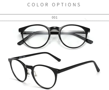 ZENOTTIC (XS Size) Handmade Acetate Round Prescription Eyeglasses Transparent Circular Progressive Optical Glasses for Women Men
