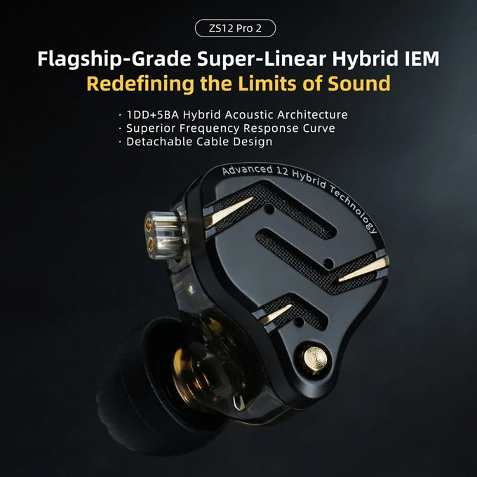 KZ ZS12 Pro 2 Wired In-Ear Monitors — product image
