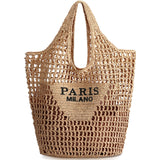 Woven Straw Beach Tote — view 7