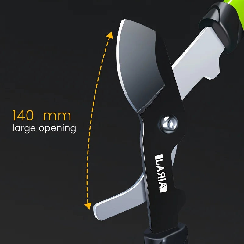 Professional Pruning Shears - Multi-Functional, Anti-Slip Grip, Large Opening, Durable Metal, Green - Ideal for Garden Trimming