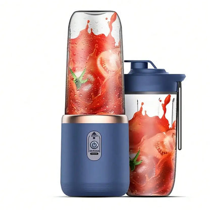 Juicer Cup + Portable Outdoor Cup, Dual Cups, Detachable, Easy To Clean, For Making Fine Juice, Fruit Blender, Beverage Maker, Suitable For Home, Outdoor Travel, Office, USB Charging, Portable Blender, Juice Mixer - Perfect G