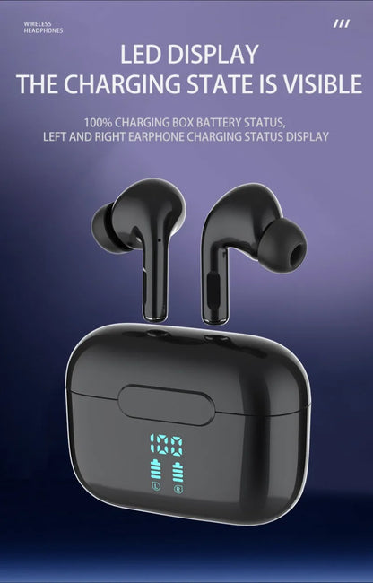 Wireless Bluetooth Earphones HIFI Stereo Sound ENC Headphones Power Display Earbuds For XIAOMI Samsung TWS Music Headset