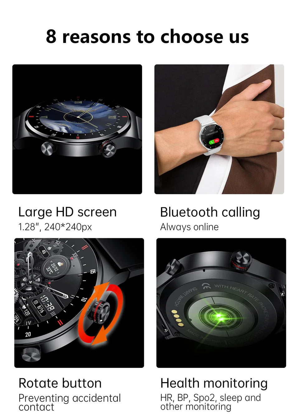 2025 NFC Bluetooth Call Smart Watch Men Full Screen GPS Sports Bracelet Waterproof ECG Health Monitor SmartWatch for IOS Android