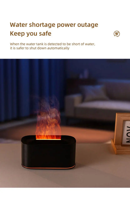 Essential Oil Diffuser,Flame Colorful Water Vapor Fire Humidifier for Aromatherapy Aroma Therapy Machine Room,Flame Diffuser