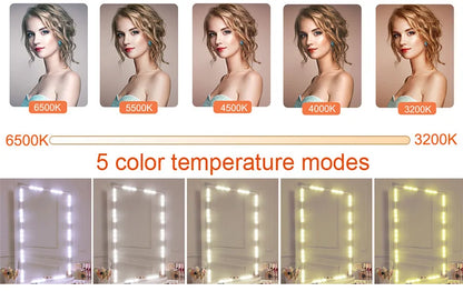 Makeup Mirror LED Light Bulbs Vanity Lights USB 5V Bathroom Dressing Table Lighting Dimmable 5 Colors Hollywood LED Vanity Light