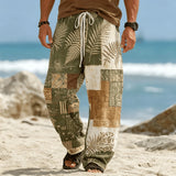 Men's Tribal Patchwork Drawstring Pants — view 4