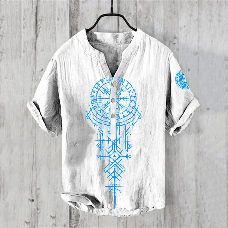 Spring and summer men's and women's shirts independent station casual Hawaiian style shirts men's tops 100% linen new hot sale