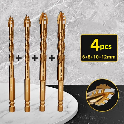 Upgraded four-edged sawtooth drill bit for tile drilling and concrete special electric drill ultra-high hardness drill bit