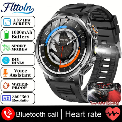 2026 New  Outdoor Smart Watch 1.85inch AMOLED 1000mAh Large Battery 5ATM Waterproof Voice Call Sports Men Fitness Bracelet