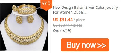 GZJPEI Two Tone Jewelry Set Gold Plated Big Pendant Necklace Bracelet Water Drop Earring Ring For Women Wedding Gifts 2025 New